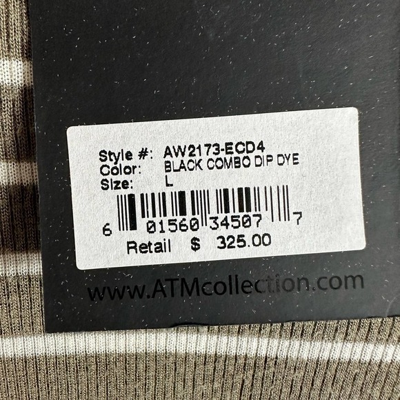 ATM Anthony Thomas Melillo Dip Dye Stripe Midi Dress Size Large - Picture 7 of 12